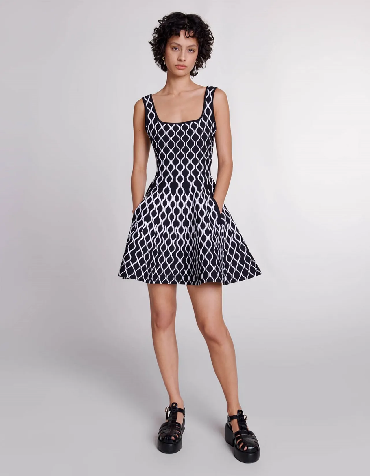 Russel Graphic Wave Mini Dress