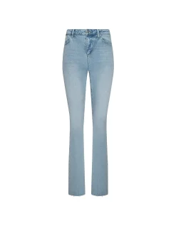 Ruth High Rise Raw Hem Straight Leg Jeans