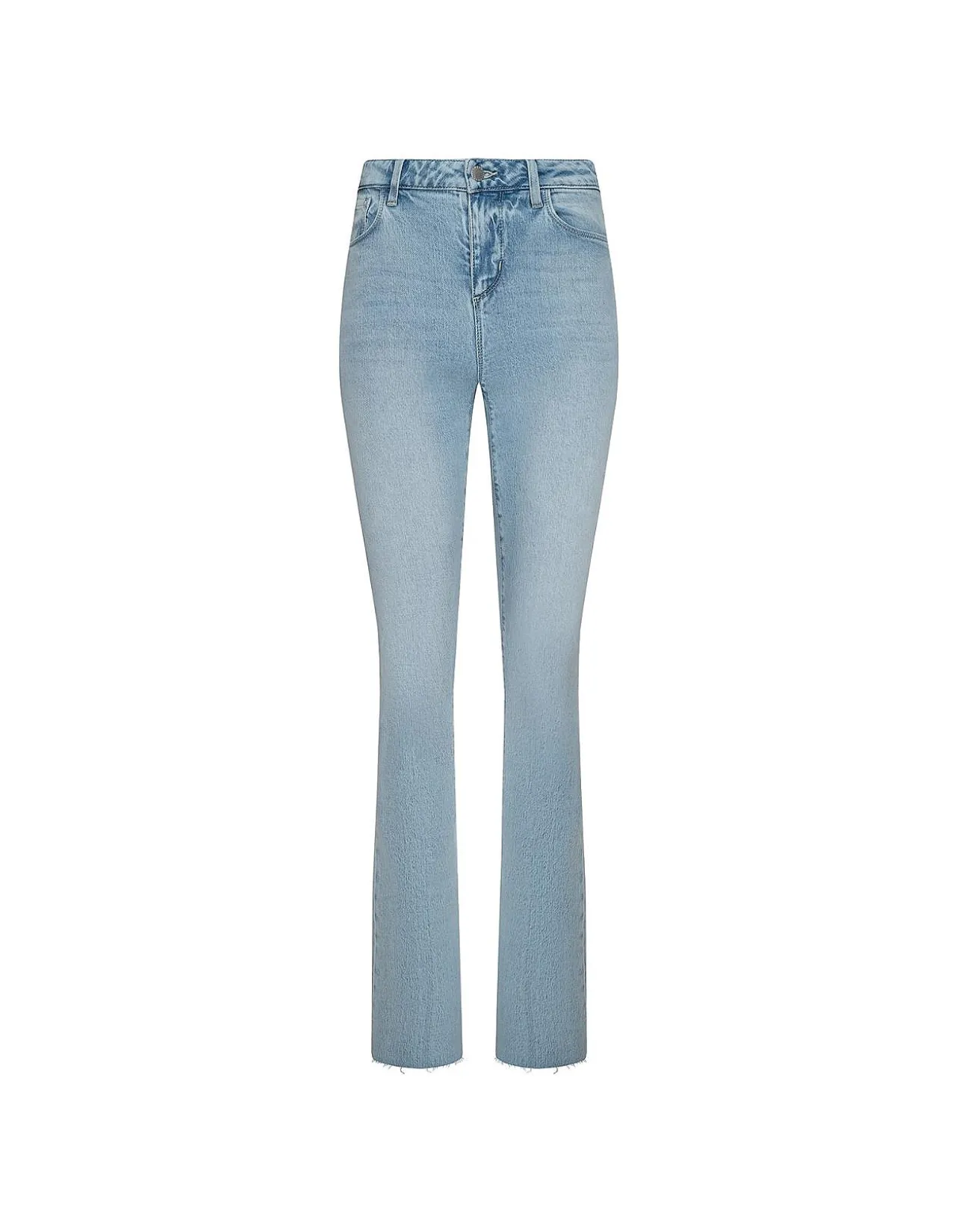 Ruth High Rise Raw Hem Straight Leg Jeans