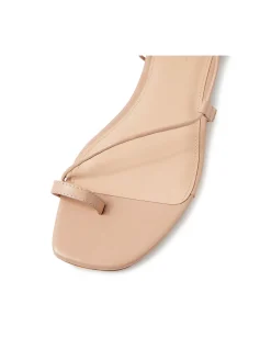 RUUBI Minimal Nude Leather Flat Sandals