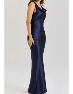 SAFAIRA DRAPED DRESS WITH COWL NECK