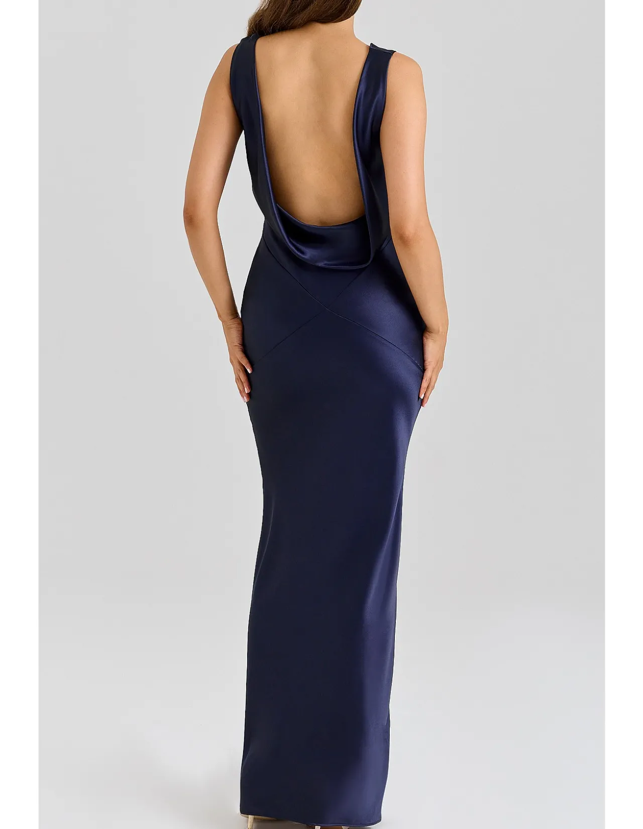 SAFAIRA DRAPED DRESS WITH COWL NECK