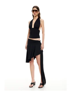 Safari Tie-Up Midi Skirt