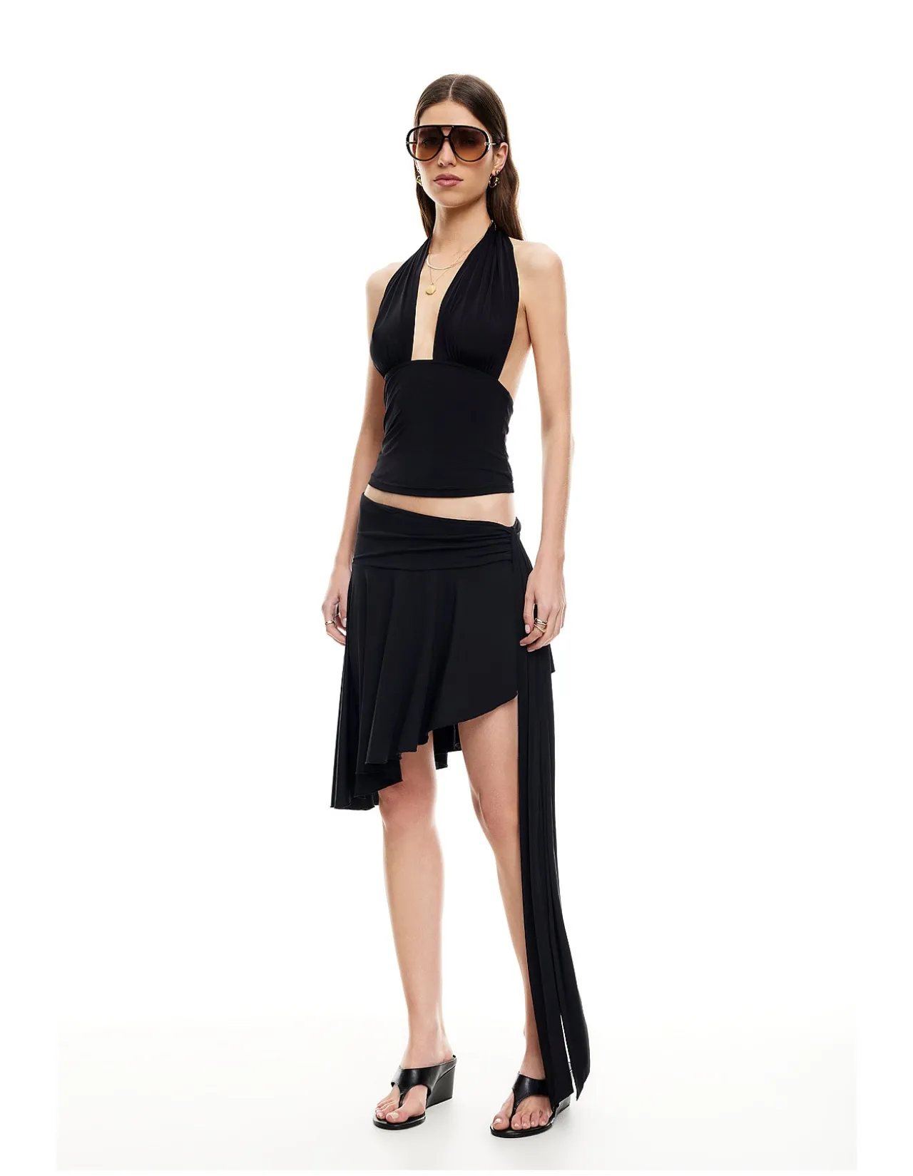 Safari Tie-Up Midi Skirt