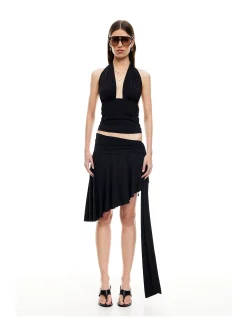Safari Tie-Up Midi Skirt