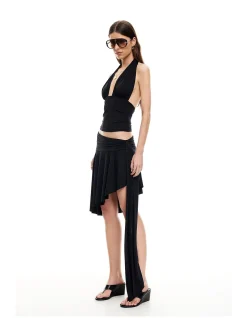 Safari Tie-Up Midi Skirt