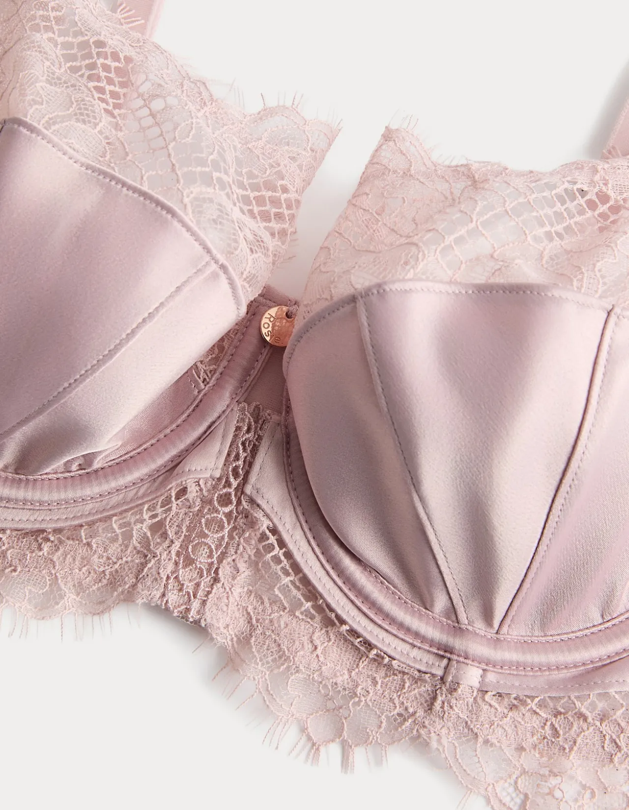 Saffron Satin & Lace Wired Balcony Bra (A-E)