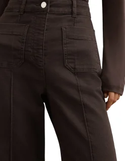 Sakura High Rise Patch Pocket Flare Jeans