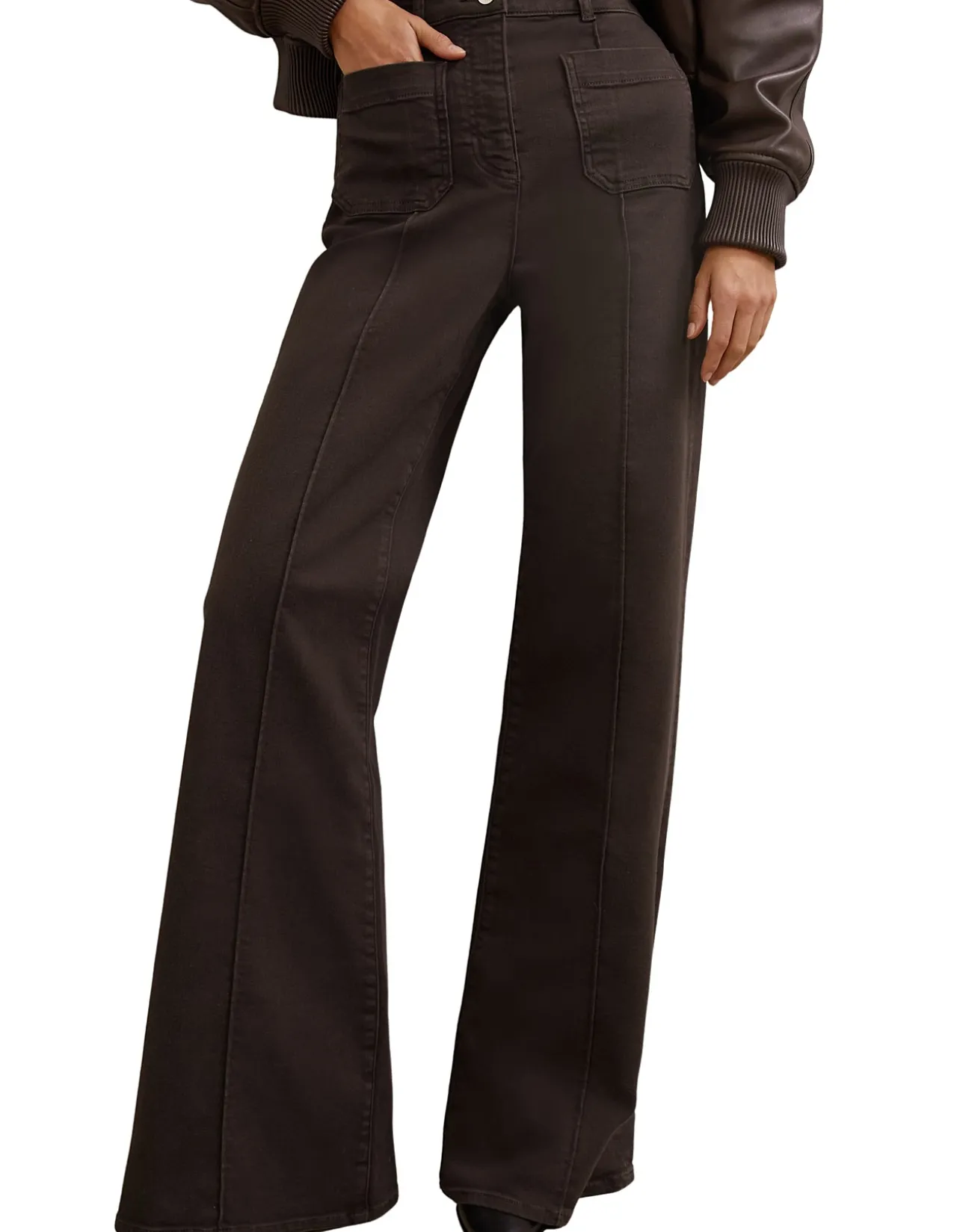 Sakura High Rise Patch Pocket Flare Jeans