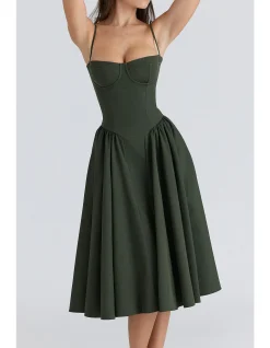 SAMARIA CORSET MIDI DRESS