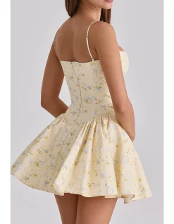 'SAMARIA'FLORAL PRINT CORSET MINI DRESS