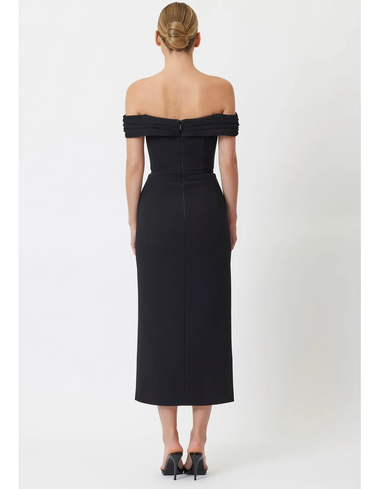 Sammy Off Shoulder Sweetheart Midi Dress