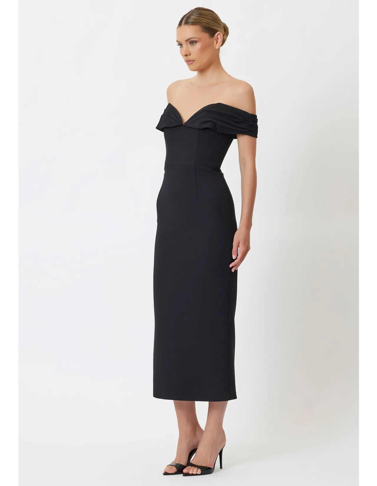 Sammy Off Shoulder Sweetheart Midi Dress