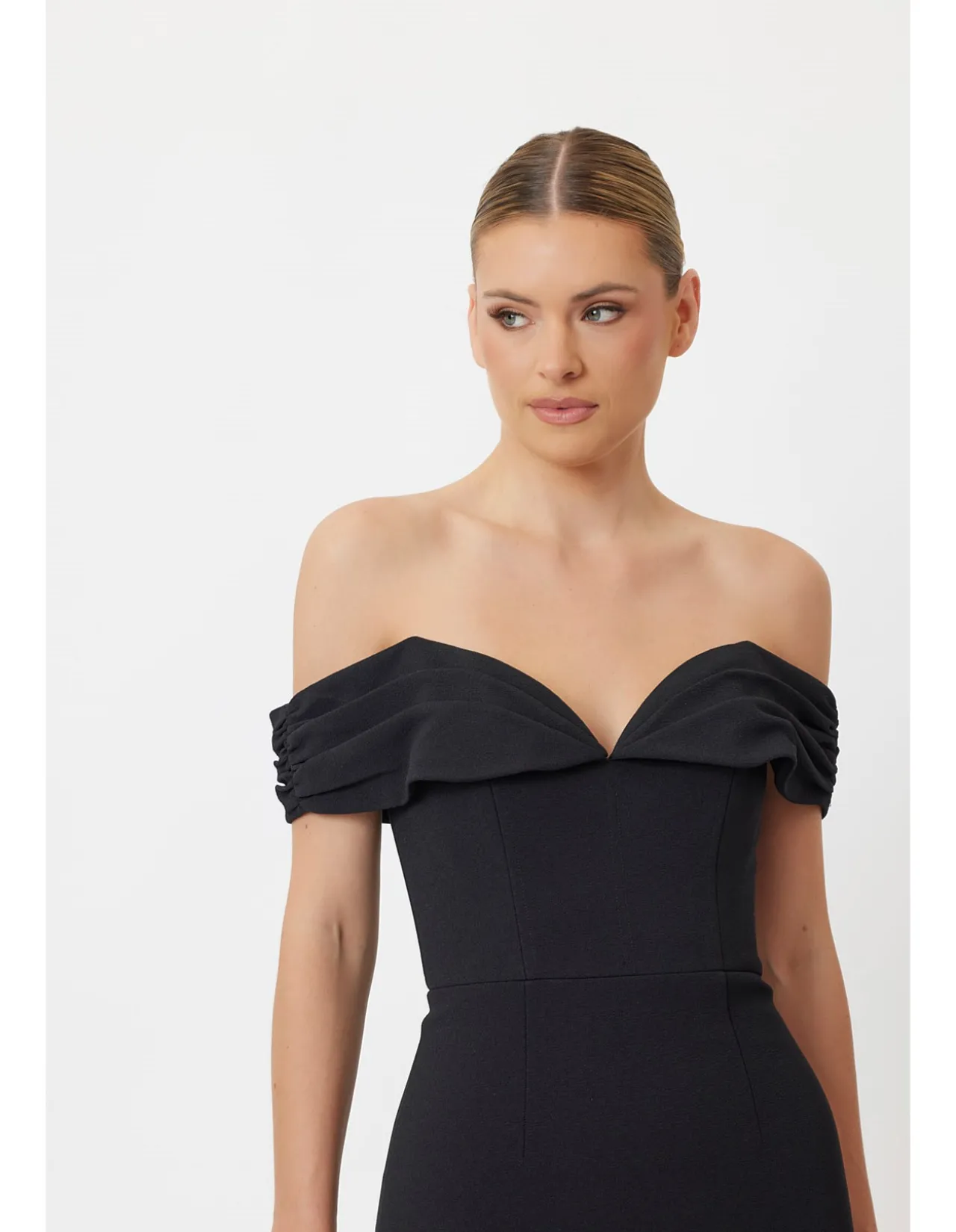 Sammy Off Shoulder Sweetheart Midi Dress