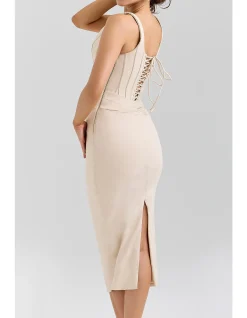 SAMYA CORSET MIDI DRESS