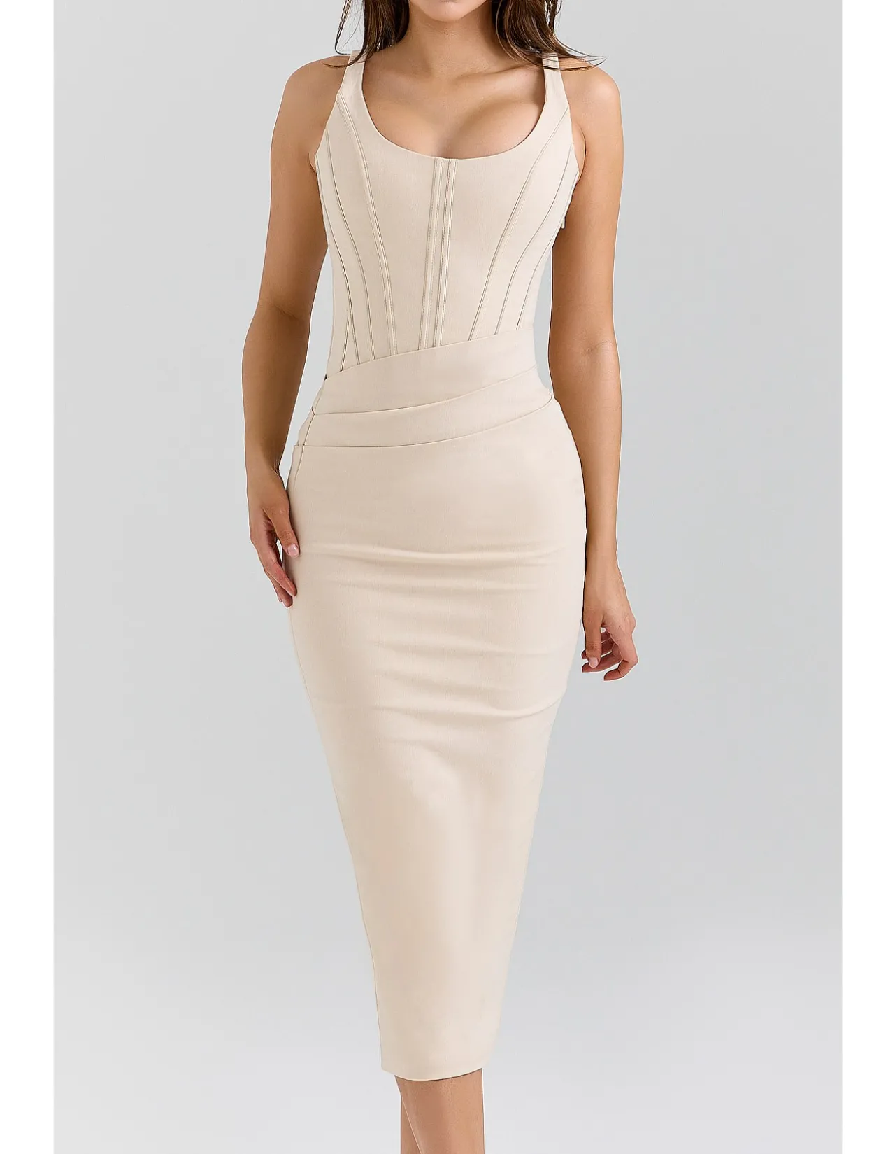 SAMYA CORSET MIDI DRESS