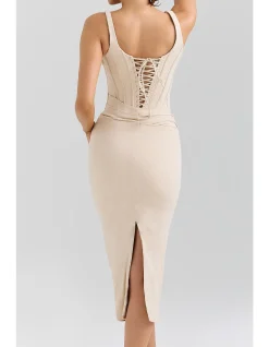 SAMYA CORSET MIDI DRESS
