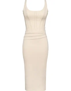 SAMYA CORSET MIDI DRESS