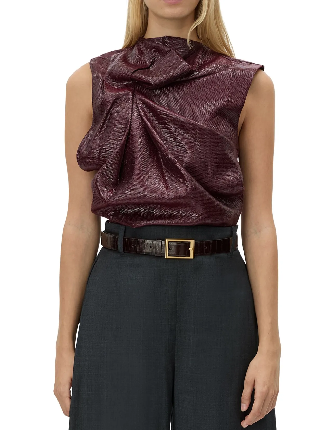 Sana Drape Tailored Top