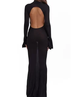 Sancha Backless Knit Maxi Dress