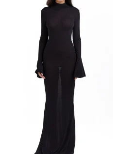 Sancha Backless Knit Maxi Dress