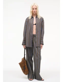 Sandbar Oversized Striped Cotton Shirt