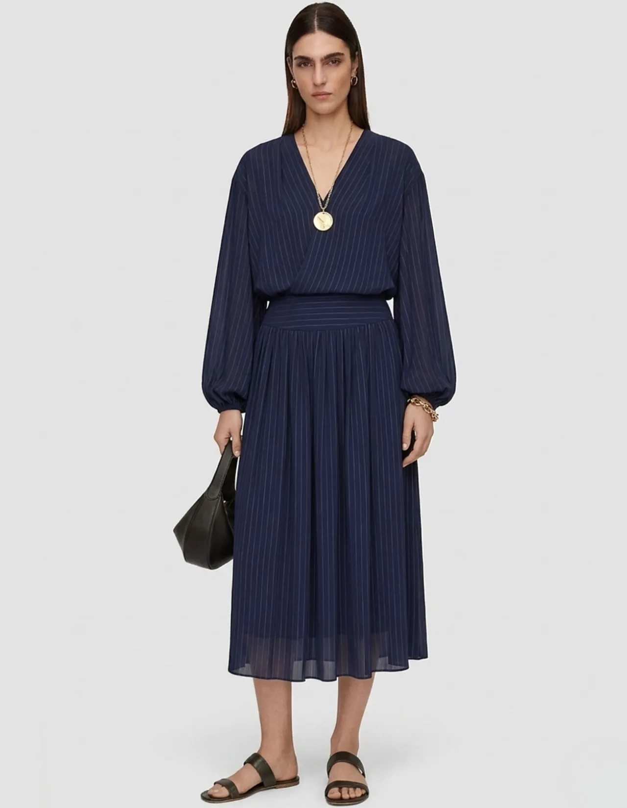 SANTOS YOKE WAIST MIDI SKIRT