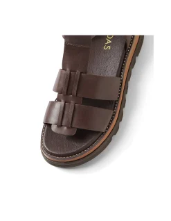 Sarama Buckled Platform Leather Sandals