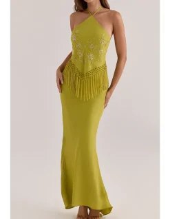 SAREENA HALTER NECK MAXI DRESS