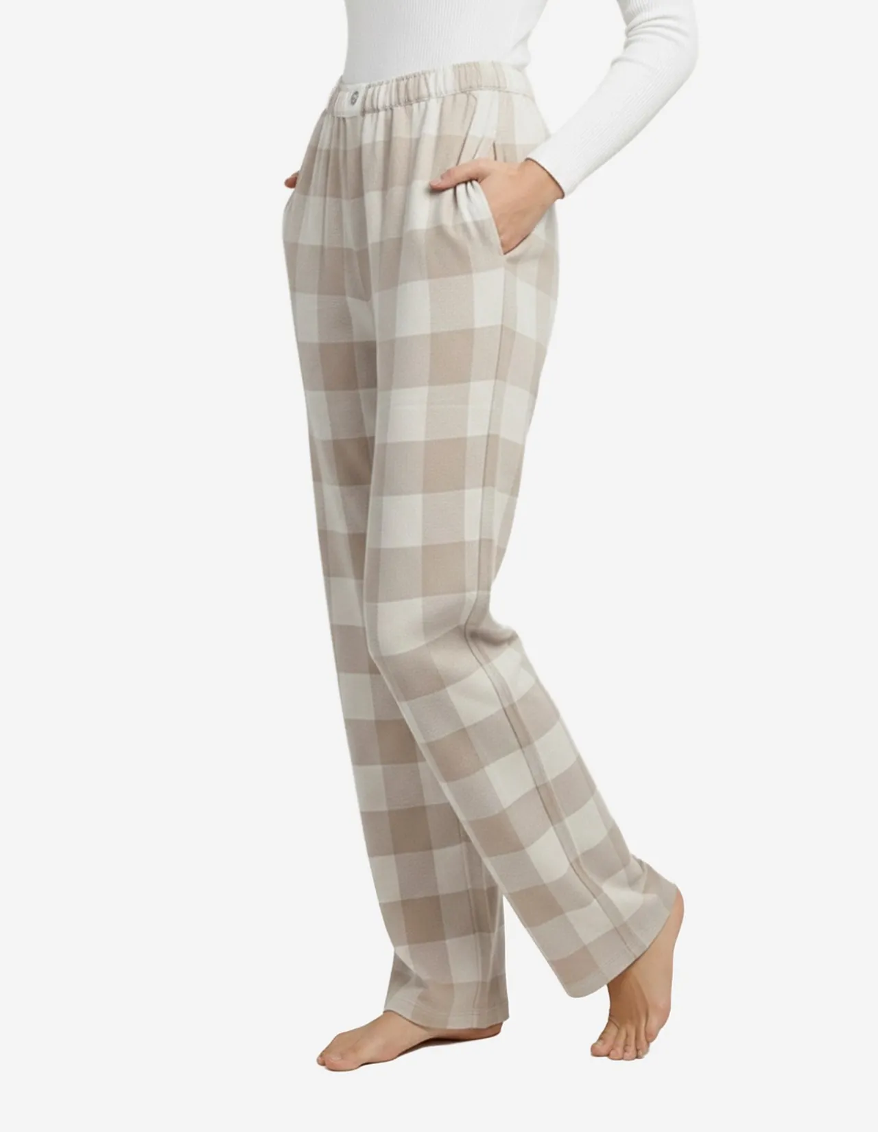 SARITA BUFFALO CHECKED WIDE PANT