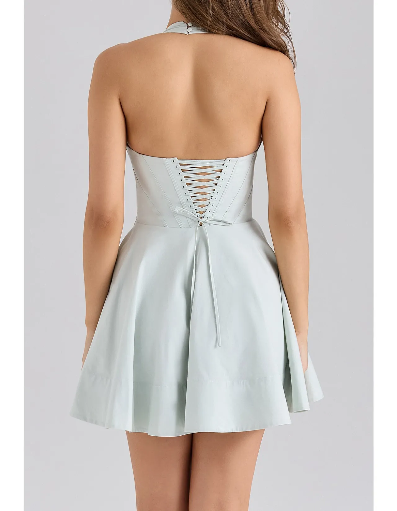 SASHA HALTER NECK MINI DRESS