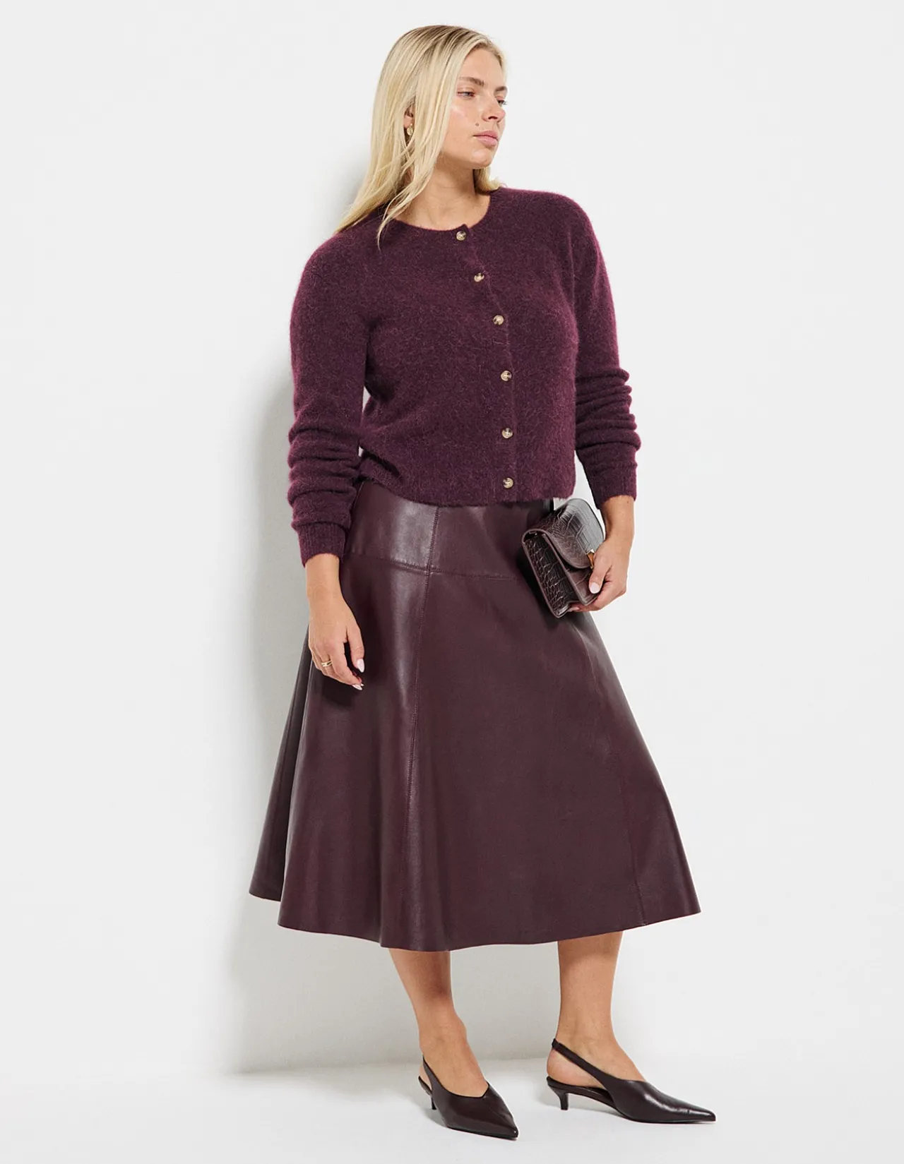 SASKIA LEATHER SKIRT