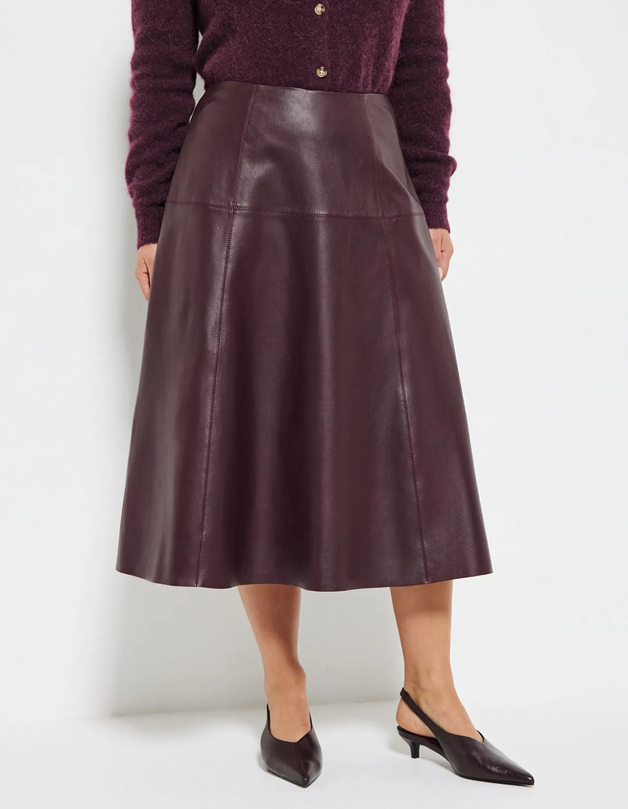 SASKIA LEATHER SKIRT