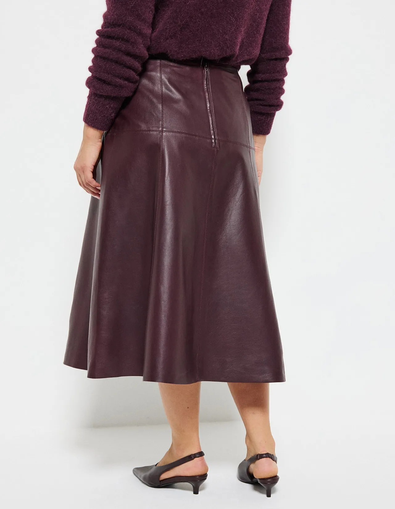 SASKIA LEATHER SKIRT