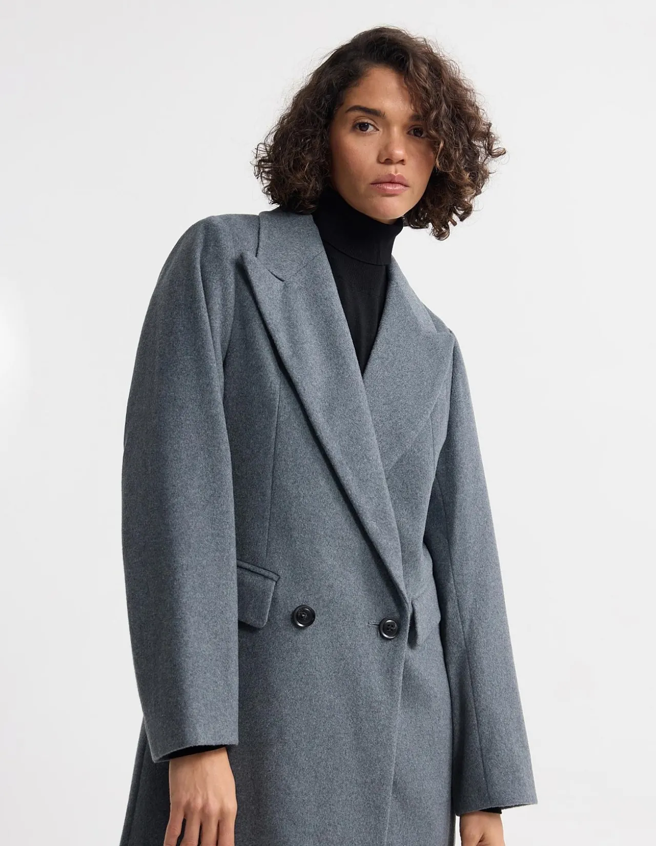 SASKIA D/B WOOL RICH COAT