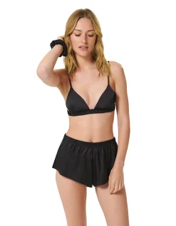 Saskia Luxury Satin Soft Bra and Short Set