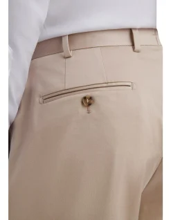 SATEEN FLAT-FRONT TROUSER