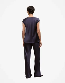 Satin Cowl Neck Blouse