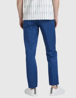 Satin Tailored Trouser Dark Blue