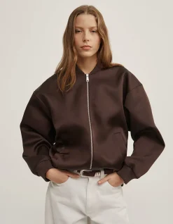 Satin Bomber Jacket