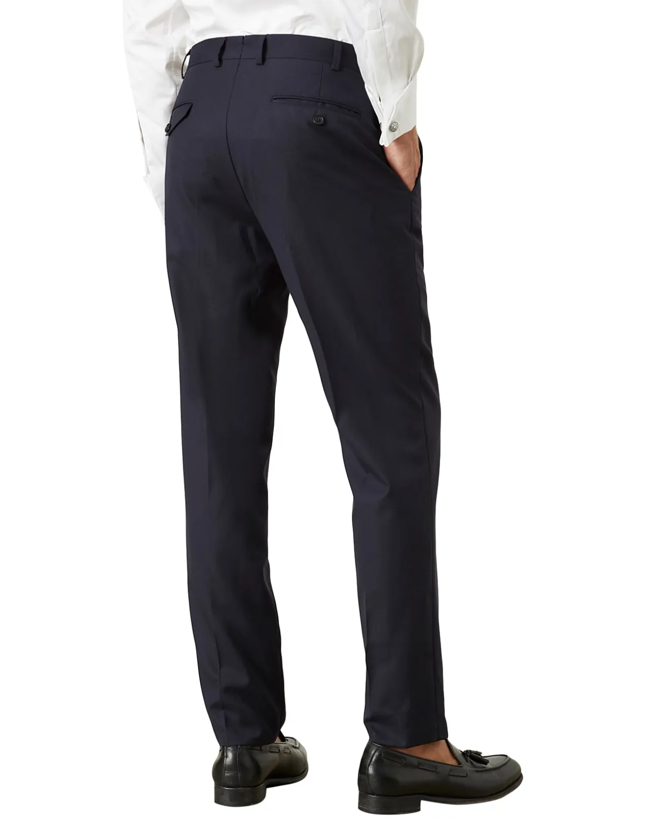 SAUNDERS NAVY SLIM TROUSER