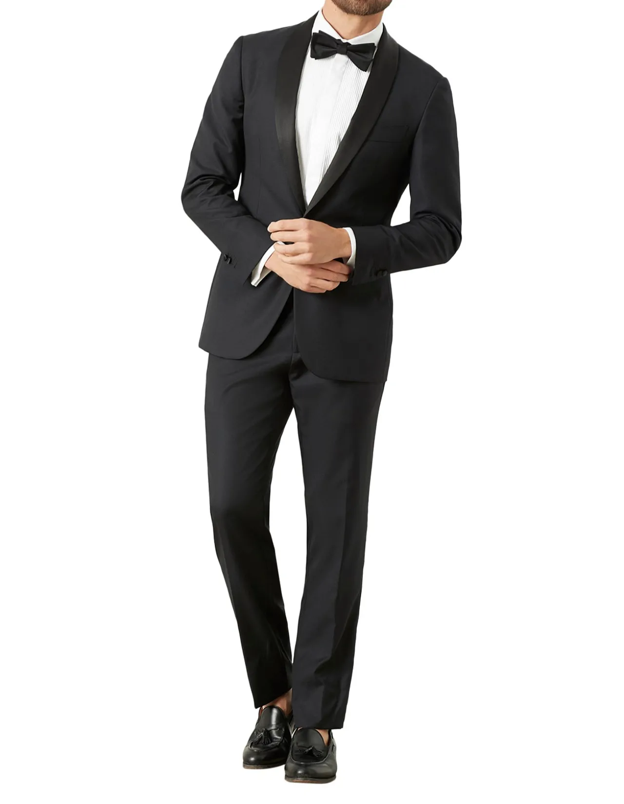 SAUNDERS BLACK SATIN TROUSER