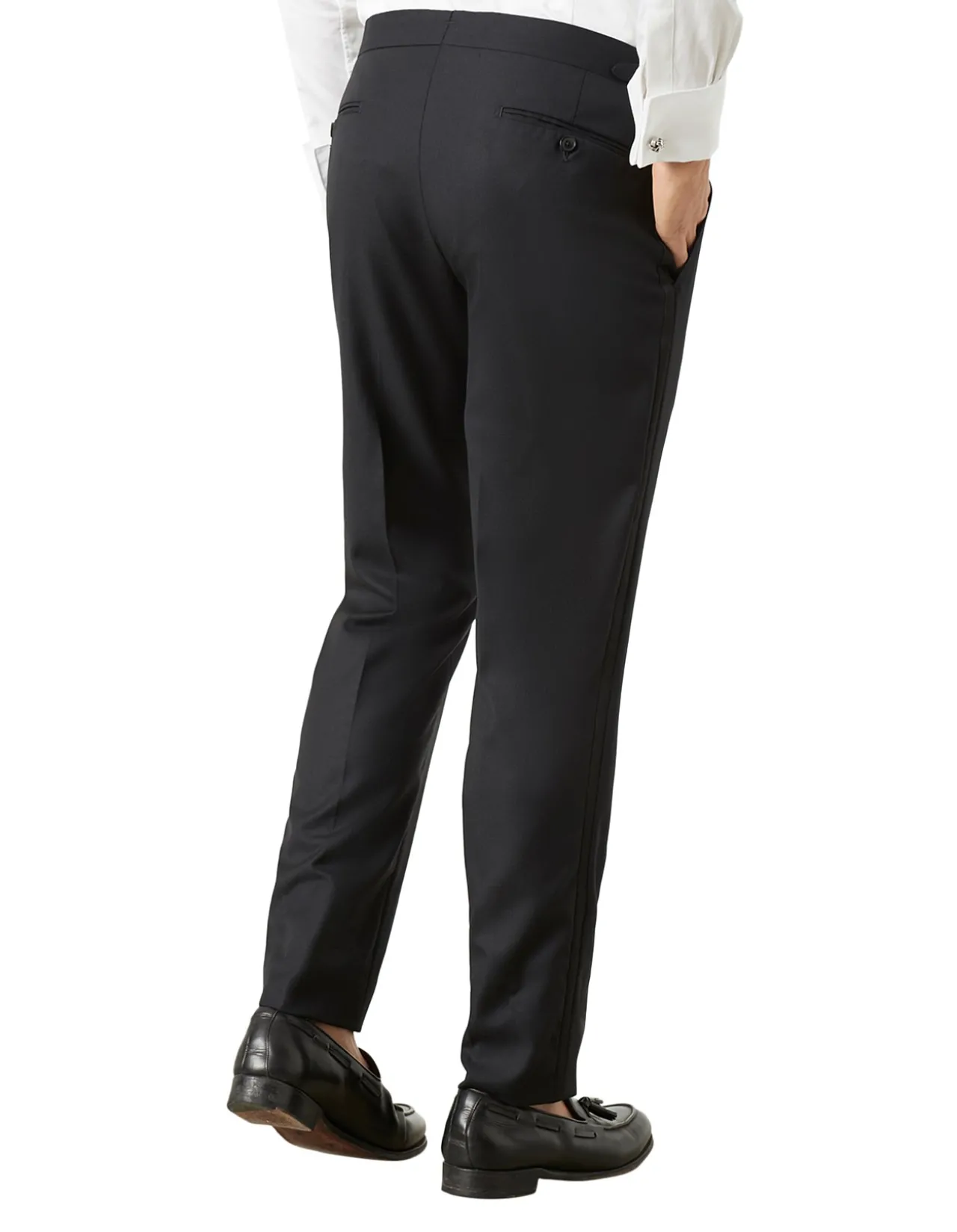 SAUNDERS BLACK SATIN TROUSER