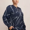 SAVANNAH CURVE BUTTON UP BLOUSE