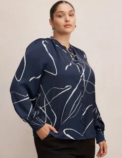 SAVANNAH CURVE BUTTON UP BLOUSE