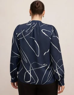 SAVANNAH CURVE BUTTON UP BLOUSE