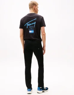 Scanton Slim Stretch Denim Black Jeans