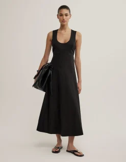 Scoop Neck Midi Dress