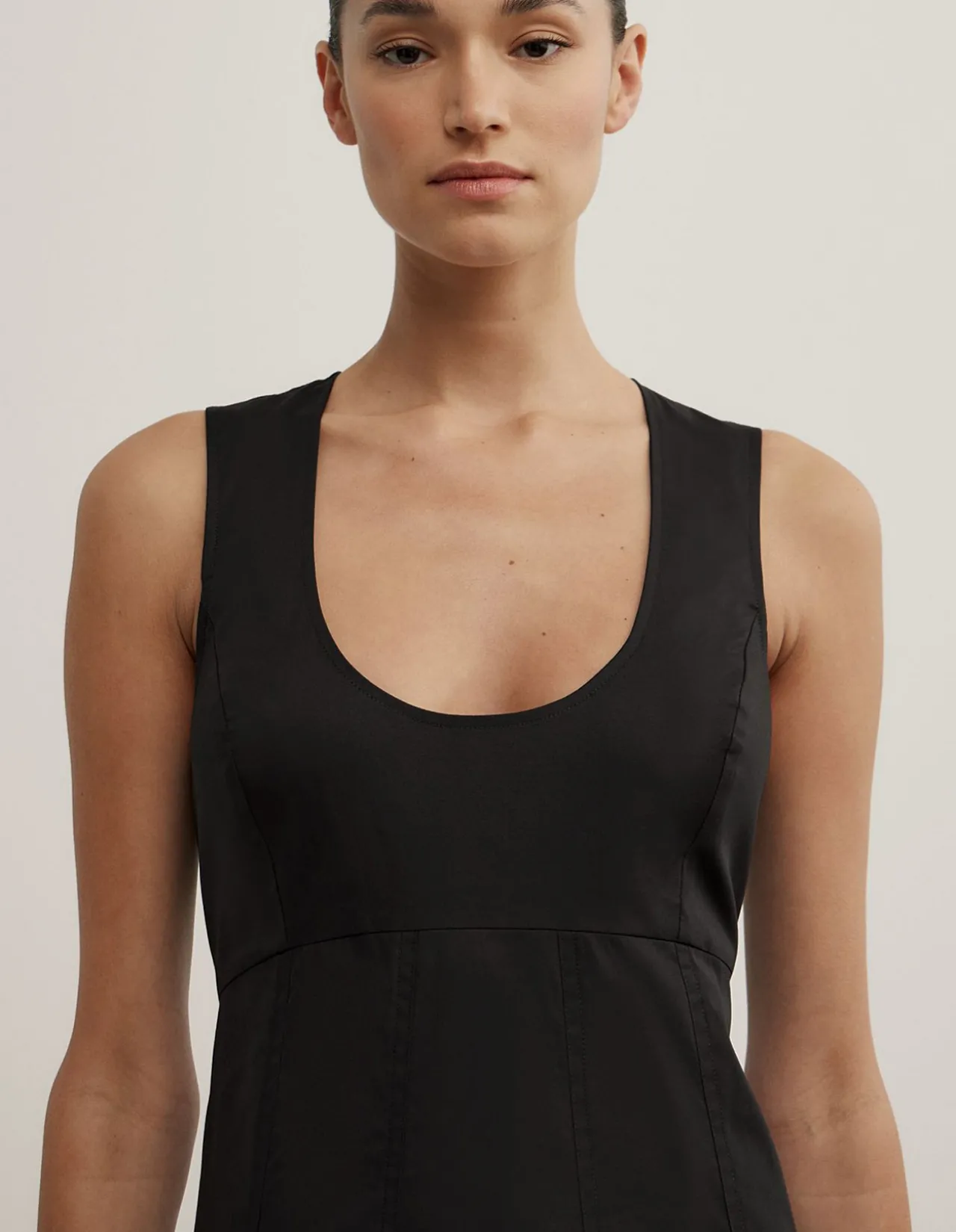 Scoop Neck Midi Dress