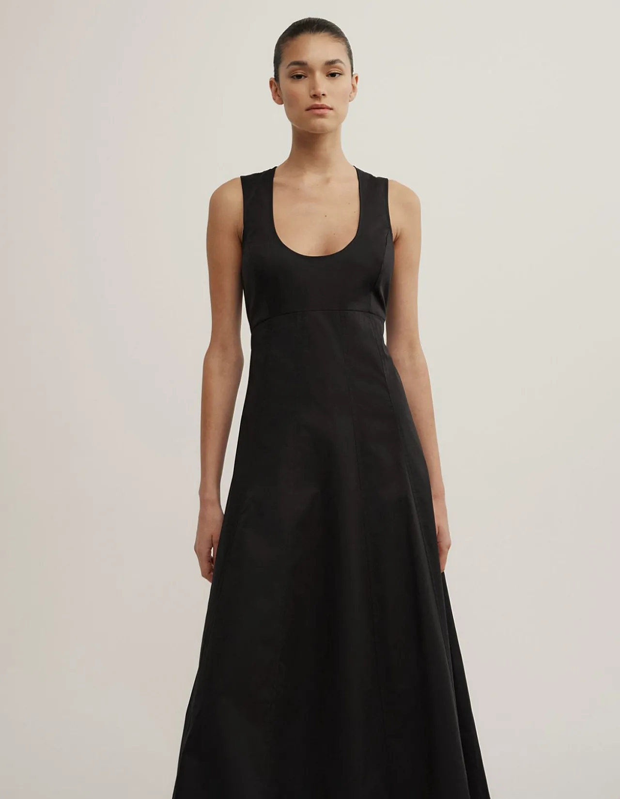 Scoop Neck Midi Dress